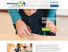 Tablet Screenshot of montessoriacademysharonsprings.com